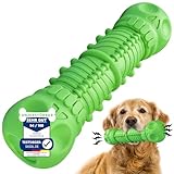 SAMNIS® - Kauspielzeug Hund - Grün - Besonders robuster Premium Naturkautschuk - unzerstörbares hundespielzeug bei normalem kauen - hundespielzeug quietschend für mittlere & große Hunde