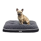 HMTOPE Hundebett, 10cm Dicke Hundematte, waschbar, rutschfeste Unterseite, Hundematte für große Hunde, 76cm, Dunkelgrau