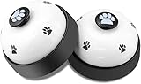 Itliety Haustier-Trainingsglocke, tragbare Haustier-Töpfchen-Trainingsglocke, hochwertige Laute und klare Klingelglocke, interaktive Glocke zum Füttern und Spielen von Kätzchen und Welpen (weiß)