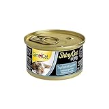 GimCat ShinyCat in Jelly Thunfisch mit Garnelen - Nassfutter mit Fisch und Taurin für Katzen - 24 Dosen (24 x 70 g)