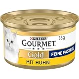 Gourmet PURINA GOURMET Gold Feine Pastete Katzenfutter nass, mit Huhn, 12er Pack (12 x 85g)