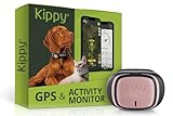 Kippy – GPS Tracker Halsband Evo für Hunde und Katzen – Gesundheits- und Aktivitäts-Tracker – Wasserdichter – Ortungsgerät mit Sofortalarm und Led – Rose