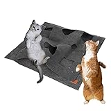 Delaman Spielmatte für Katzen – Spielmatte, interaktive Trainingsmatte, Dunkelgrau