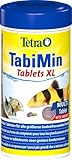 Tetra Tablets TabiMin XL - Tabletten Fischfutter für alle größeren Bodenfische, insbesondere für Bodenfische mit größerem, unterständigem Maul, 133 Tabletten Dose