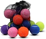 Magicorange Tennisbälle, 20 Stück, fortgeschrittene Trainings-Tennisbälle, Übungsbälle, Haustier-Hund-Spielbälle, kommen mit Netztasche für einfachen Transport (Gemischt)