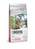 BOZITA Large Weizenfrei Lachs - Trockenfutter für erwachsene Katzen großer Rassen, 2 kg