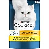 Gourmet Perle Genuss in Gelee Katzenfutter nass mit Huhn & feiner Brathuhnnote 26er Pack (26 x 85g)