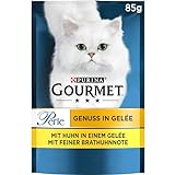 Gourmet Perle Genuss in Gelee Katzenfutter nass mit Huhn & feiner Brathuhnnote 26er Pack (26 x 85g)