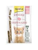 GimCat Sticks Kitten Truthahn - Softe Kaustangen mit hohem Fleischanteil und ohne Zuckerzusatz - 1 Packung (1 x 3 Sticks)