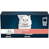 Gourmet Perle Erlesene Streifen Katzenfutter nass, Sorten-Mix, 60er Pack (60 x 85g)