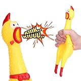Nobleza - Hundespielzeug Rubber Screaming Chicken Yellow Quietschende Dekompression Kleines Spielzeug zum Reinigen der Zähne