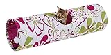 Kerbl 82638 Katzentunnel Flower mit Raschelfolie, Rascheltunnel, 25 x 90 cm