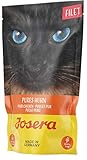JOSERA Filet Pures Huhn (16 x 70 g) | getreidefreies Katzenfutter mit saftigen Filetstückchen | Super Premium Nassfutter für ausgewachsene Katzen | 16er Pack