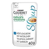 Gourmet PURINA GOURMET Crystal Soup für Katzen mit naturbelassenem Thunfisch und Garnelen, 32er Pack (32 x 40g)