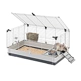 Ferplast - Meerschweinchen Käfig - Hasenkäfig - Kaninchenkäfig - Häuschen und Zubehör Inklusive - Viel Platz für Kaninchen - Öffnenden & Modular 100 x 60 x h 50 cm - Krolik, 100