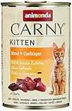 animonda Carny Kitten Katzenfutter, Nassfutter Katzen bis 1 Jahr, 6 x 400 g , Geflügel-Cocktail, 400g (6er Pack)