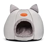 WZRYJS Katzenbett für Hunde Katzen mit abnehmbarem und waschbarem Kissen, Winter Haustierhaus warmes Katzenbett Haustiere Plüsch Welpennest
