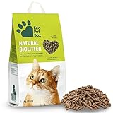 Bio Katzenstreu Pellets 12kg natürliches Einstreu 100% biologisch aus Heu Biomasse, Naturstreu kompostierbar Öko Streu für Katzen, extrem saugfähig und geruchsbindend