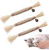 Dorakitten Katzenminzen Sticks, Katzenminze Spielzeug Matatabi Katzen Kauhölzer Silvervine Sticks für Katzen Zahnpflege & gegen Mundgeruch Natürlich Sicher Katzensticks Kausticks Set