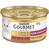 Gourmet PURINA GOURMET Gold Feine Komposition Katzenfutter nass, mit Ente und Truthahn, 12er Pack (12 x 85g)