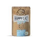 Happy Cat 70486 - All Meat Adult Bio Pouch Huhn - Katzen-Nassfutter für ausgewachsene Katzen und Kater - 85g Inhalt