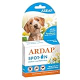 ARDAP Spot On für Hunde bis 10kg- Natürlicher Wirkstoff - Zeckenmittel für Hunde, Zeckenschutz Hund, Flohmittel Hund - 3 Tuben je 1ml - Bis zu 12 Wochen nachhaltiger Langzeitschutz