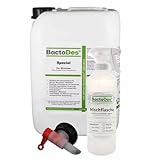 BactoDes - Spezial Geruchsneutralisierer 10L Konzentrat mit Spray-Mischflasche - Universal Enzymreiniger mit bio Mikroben-Wirkung - Effektiver Geruchsentferner für sämtliche unangenehme Gerüche