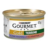 Purina Gourmet Gold Pastete Feuchte Katze Lamm und Ente, 24 Dosen à 85 g