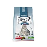 Happy Cat 70592 - Indoor Adult Voralpen Rind - Katzen-Trockenfutter für ausgewachsene Katzen und Kater - 1,3 kg Inhalt