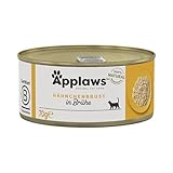 Applaws Premium Natural Katzenfutter Nass, Huhn in Brühe 70g Dose (Packung 24x70g)