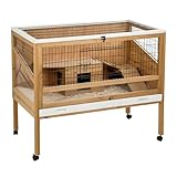 Kerbl Kleintierkäfig Indoor Deluxe (mit einer Etage, L x B x H 115 x 60 x 92,5 cm, mit Rollen, für Hamster / Meerschweinchen usw.) 82725