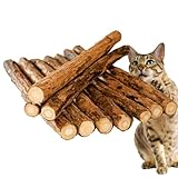 Katzenhimmel 10 Stück Set Matatabi-Katzenminze Sticks - Natürliche Zahnpflege und Spielspaß für Deine Katze Kauholz hochwertige Qualität