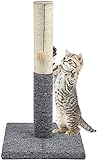 Awefrank kratzstamm, 52 cm Kratzpsäulen für Katzen, Kratzstamm aus natürlichem Sisalseil mit hängender Kugel, langlebige Katzenmöbel mit weichem Plüsch bezogen