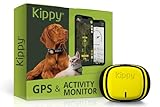 Kippy – GPS Tracker Halsband Evo für Hunde und Katzen – Gesundheits- und Aktivitäts-Tracker – GPS Tracker Katze, Hund – Wasserdichter GPS Tracker – Ortungsgerät mit Sofortalarm und Led – Gelb