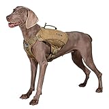 OneTigris CAMELUS Hunderucksack Reißen Camping Wandern Hundebackpack für M/L Größe Hunde (M, Coyote Braun)