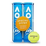 Dunlop Tennisball Australian Open - für Sand, Hartplatz und Rasen (2x4 Bi-Pack)