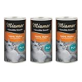 miamor Sensible Snack Huhn Pur | 3er Pack | 3 x 30g | Einzelfuttermittel für Katzen | 100% Huhn Pur | Auch für empfindliche Katzen und bei Allergien