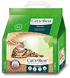 Cat's Best Sensitive, 100 % pflanzliche Katzenstreu, fest klumpend und antibakteriell aus veredelten Aktiv-Holzfasern – speziell für empfindliche Katzen, 2,9 kg/8 l