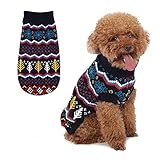 Hundepullover mit klassischer Schneeflockenmuster, Rollkragenpullover, warme Strickwaren, Haustier-Winterkleidung für kleine Hunde und Katzen