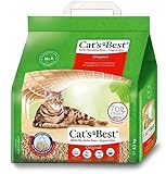 Cat's Best Original Katzenstreu, 100 % pflanzliche Katzen Klumpstreu mit maximaler Saugkraft – bekämpft Gerüche natürlich aktiv, 4,3 kg/10 l