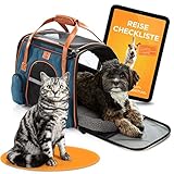 Tierhood® - Faltbare Tragetasche für Hund & Katze [LUXUSDESIGN] - inkl. Tragegurt - Hundetragetasche - Katzentragetasche - Haustiertragetasche - Transporttasche - Katzentasche - Hundetasche
