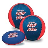 Activ Life Skip Wasser-Freizeitball – 5,1 cm großer Kinderball mit Sprungscheibe, 2er-Pack, Rot/Blau