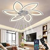 Wildcat Deckenventilator mit Beleuchtung, Modern LED Dimmbar Deckenleuchte mit Ventilator und Fernbedienung Leise, Kreativer 6 Lichter Design Deckenventilator für Schlafzimmer Küche Esszimmer…