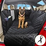 Sosayet Hundedecke Auto Rückbank, 4-in-1 Autoschondecke für Hunde Rücksitz mit Seitenschutz und Sichtfenster, Wasserdicht rutschfest Hundedecke mit Sicherheitsgurt für Car Van SUV (137 x 147 cm)