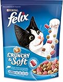 Felix Crunchy und Soft Katzenfutter Fisch, 4er Pack (4 x 750 g)