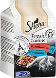 Sheba Katzennassfutter Fresh Cuisine Taste of Paris, 36 Portionsbeutel, 6x50g (6er Pack) – Katzenfutter nass, mit Rind und Weißfisch (MSC zertifiziert)