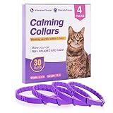 4 Pcs Pheromone Katzen Beruhigende Halsbänder Katze Calming Collar Cat Catcomfort Starter-Kit Lindern Stress und Angstlinderung verstellbare Anti Stress Katzenhalsband Ruhiges Katzenhalsband Verhalten