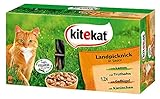 Kitekat Katzenfutter Nassfutter Landpicknick in Sauce, 48 Portionsbeutel (48 x 85g)