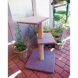 Clevercat Outdoormodell Terrasso Fiola. Ideal für die überdachte Terrasse oder den Balkon. Outdoorkratzen für Ihren Stubentiger. Made in Germany