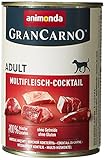 animonda GranCarno Adult Multifleisch-Cocktail (6 x 400 g), Hunde Nassfutter für erwachsene Hunde, Nassfutter für Hunde mit 100 % frischen, fleischlichen Zutaten, Hundefutter ohne Getreide